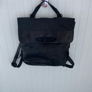 Black Leather Backpack